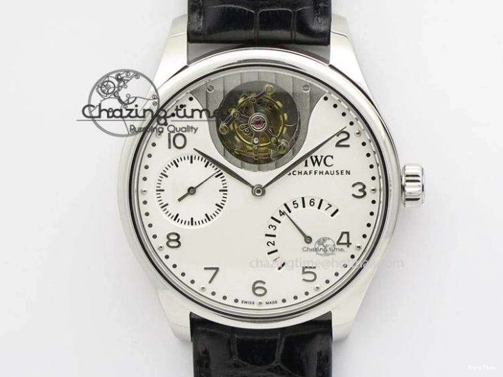 MIROTIME 0705 Portuguese IW3714 Diam ZF V2 1:1 Best Edition White Dial Blue Makers On Blue Leather Strap A79350 (Slim Movement) Stylish 7248